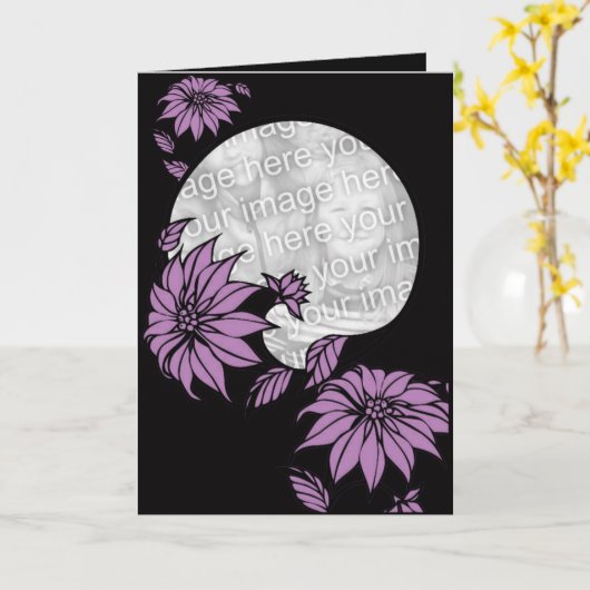 エレガントな花柄- カード (黄色い花)