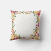 エレガントな花柄 デュアルネーム ブライダルシャワー 招待状 クッション (裏面)