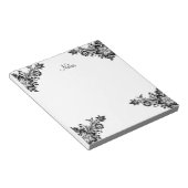 エレガントな花柄 ノートパッド (アングル)