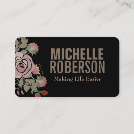 エレガントな花柄 名刺