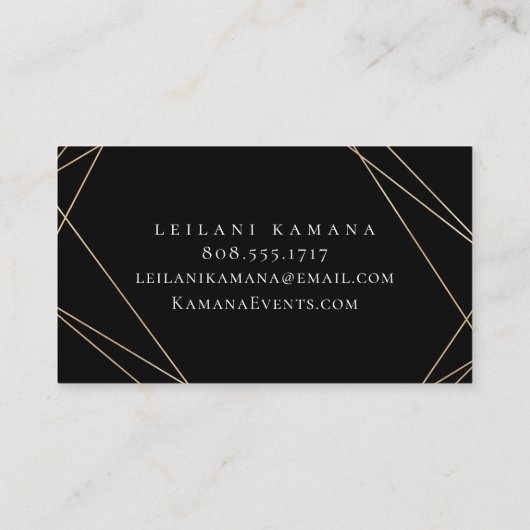 エレガントな花柄 名刺 (裏面)