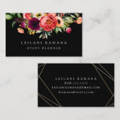 エレガントな花柄 名刺 (正面/裏面)