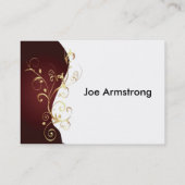 エレガントな花柄 名刺 (裏面)