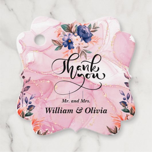 エレガントな花模様 フェイバータグ (正面)