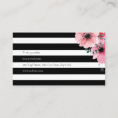 エレガントな花模様 名刺 (裏面)