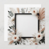 エレガントな花模様 招待状 (正面/裏面)