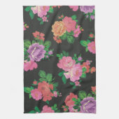 エレガントな花花パターン台所タオル キッチンタオル (縦)