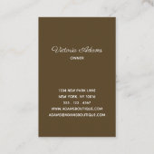 エレガントな花花束-ヴィンテージのオランダのファインアート 名刺 (裏面)