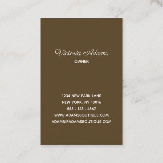 エレガントな花花束-ヴィンテージのオランダのファインアート 名刺 (裏面)