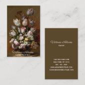 エレガントな花花束-ヴィンテージのオランダのファインアート 名刺 (正面/裏面)