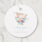 エレガントな花茶 ブライダル ブランチ 感謝 フェイバータグ (正面)