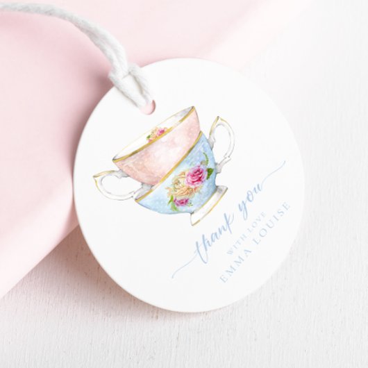 エレガントな花茶 ブライダル ブランチ 感謝 フェイバータグ