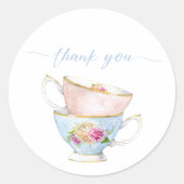 エレガントな花茶 ブライダル ブランチ 感謝 ラウンドシール (正面)