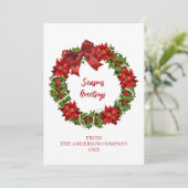 エレガントな花輪の会社の季節の挨拶 シーズンカード (スタンド正面)