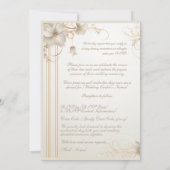 エレガントな花 ゴールド シック ガラの招待状 招待状 (裏面)