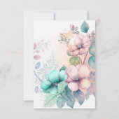 エレガントな花  出欠カード (裏面)