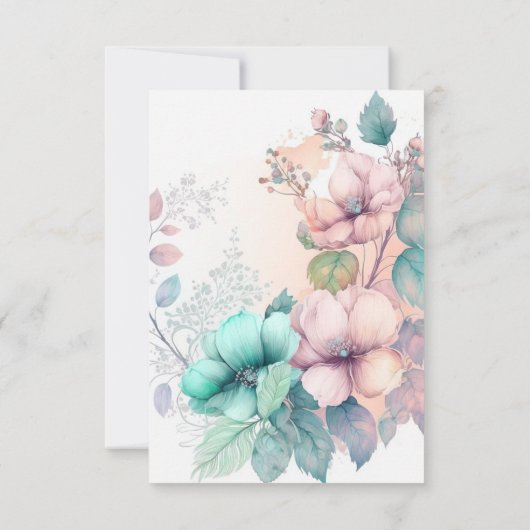 エレガントな花  出欠カード (裏面)