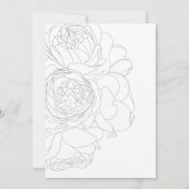 エレガントな花 招待状 (裏面)