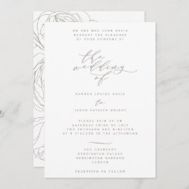 エレガントな花 招待状