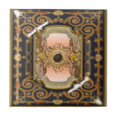 エレガントな茶色がかった鋼色のヴィンテージのビクトリア時代の人 タイル (正面)