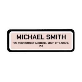 エレガントな茶色と黒の差出人ラベル ラベル