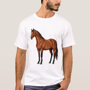 エレガントな茶色の馬 Tシャツ