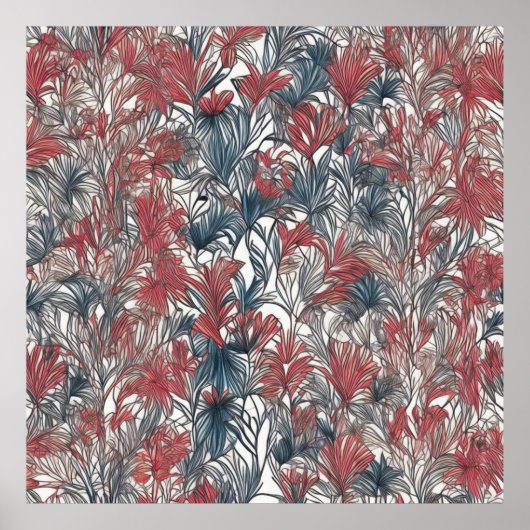 エレガントな草花 ポスター (正面)