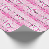 エレガントな菓子16の誕生日のピンクのグリッターライト ラッピングペーパー (角)