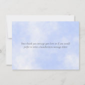 エレガントな葉のグリーン 水彩 ブルー サンクス サンキューカード (裏面)