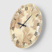 エレガントな葉の円形のローマ数字の時計 ラージ壁時計 (傾斜)