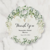 エレガントな葉の繁栄：植物のウェディングギフトタグ フェイバータグ (裏面)