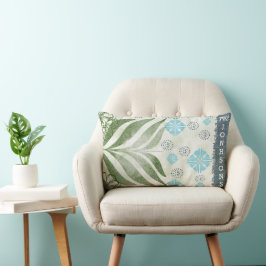 エレガントな葉ファミリー ネーム アクセント ピロー