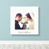 エレガントな葉模様 | オーダーメイド キャンバスプリント (インサイチュ (ウッドフロア))