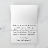 エレガントな葬儀の悔やみや弔慰のサンキューカード サンキューカード (内部)