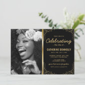 エレガントな葬儀追悼写真 招待状 (スタンド正面)
