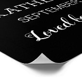 エレガントな葬儀追悼記念品 ９枚の写真コラージュ ポスター (角)