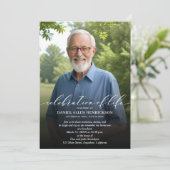 エレガントな葬儀　人生の祝祭　写真 招待状 (スタンド正面)