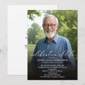 エレガントな葬儀　人生の祝祭　写真 招待状 (正面/裏面)