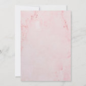 エレガントな葬儀 生命の祝祭 ピンク大理石 招待状 (裏面)