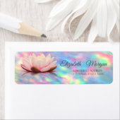 エレガントな蓮のホログラフィックなオパール ラベル (インサイチュ)
