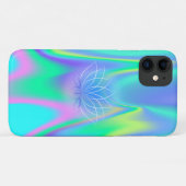 エレガントな蓮のホログラフィック Case-Mate iPhoneケース (裏面(横))