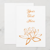 エレガントな蓮の花カスタム 招待状 (正面/裏面)
