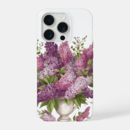 エレガントな薄紫のライラックの花の花束の花瓶iPhoneケース iPhone 15 Proケース