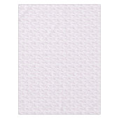 エレガントな薄紫白の花スクロールパターン テーブルクロス (正面)