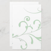 エレガントな薄緑の華麗さ 便箋 (正面/裏面)