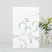 エレガントな薄緑の華麗さ 便箋 (スタンド正面)