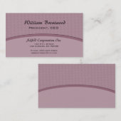 エレガントな藤色のカーブ 名刺 (正面/裏面)