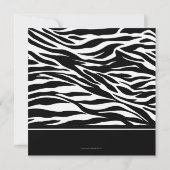 エレガントな蘭のゼブラ柄の誕生日パーティー招待状 招待状 (裏面)