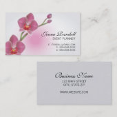エレガントな蘭の両面の名刺 名刺 (正面/裏面)