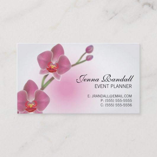 エレガントな蘭の両面の名刺 名刺 (正面)